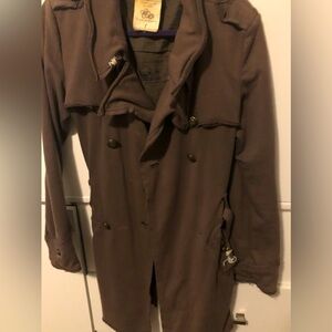 YAG COUTURE Size L Women's Military Inspired Wired Cuffs&Collar Grey Jacket